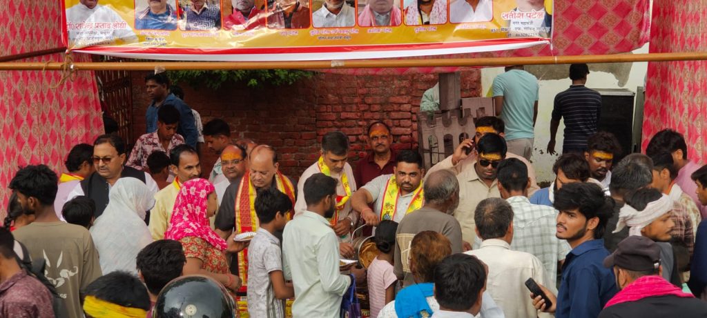 उद्योग व्यापार मंडल के तत्वावधान में विशाल भंडारा, श्रद्धालुओं ने ग्रहण किया प्रसाद।