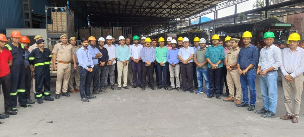 आईजीएल गीडा में सफल फायर मॉक ड्रिल, एथेनॉल टैंक में आग लगने की आपात स्थिति का किया गया अभ्यास।