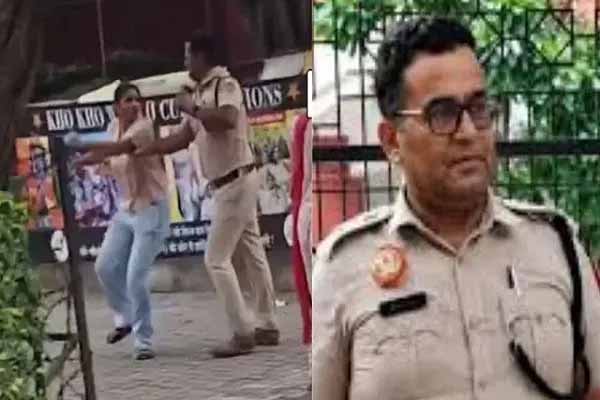 महिला प्रदर्शनकारी को थप्पड़ मारने का वीडियो वायरल, एडिशनल डीसीपी संदीप लांबा जंतर-मंतर ड्यूटी से हटाए गए।