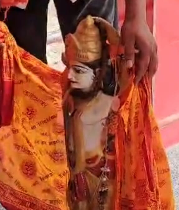 गौर में श्रीराम की मूर्ति खंडित, इलाके में आक्रोश; पुलिस जांच में जुटी।