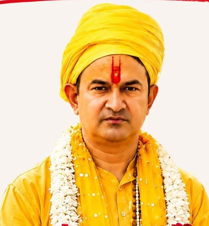 जन्मभूमि मुक्ति के संकल्प के साथ पांच वर्षों से अन्न त्यागकर तपस्या कर रहे दिनेश फलाहारी जी महाराज।